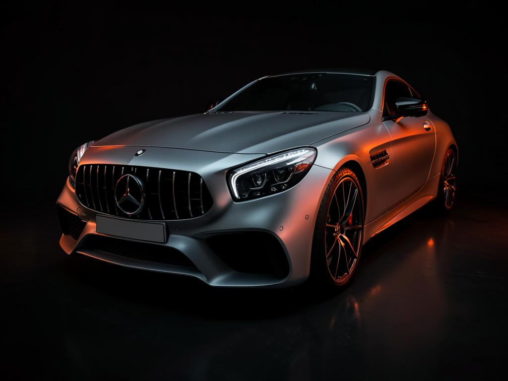 Silver Mercedes-AMG GT detailed and paint corrected
